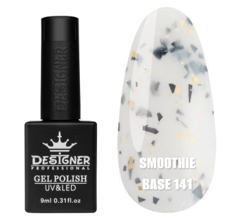 Базове покриття Smoothie Base 141Designer (9 мл) - з дрібними шматочками фольги