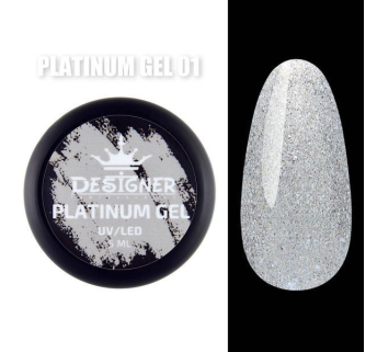 Platinum Gel 5 мл., Designer (Гель з шиммером) - Білий №1