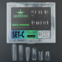 Polygel Nail Forms SET-C, 144 шт. (6 форм) - Верхні форми Designer