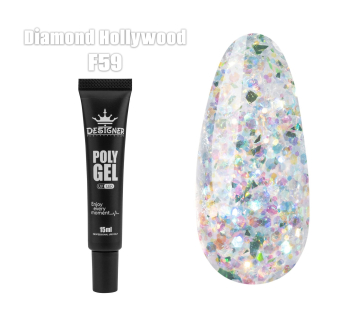 Полигель (15 мл) Designer F59 Diamond Hollywood