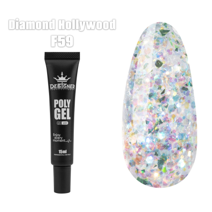 Полігель (15 мл.) Designer F59 Diamond Hollywood