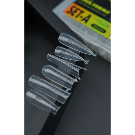 Polygel Nail Forms SET-А, 144 шт. (6 форм) - Верхні форми Designer