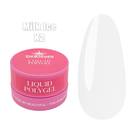 Рідкий полігель (30 мл., в банці) Designer К2 Milk Ice
