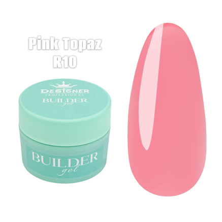 Builder Gel 15 мл., Designer (Моделюючий гель) R10 Pink Topaz