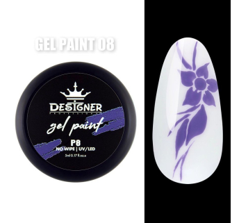 Gel Paint P8 (Фіолетовий) 5 мл. - Гель фарба Designer