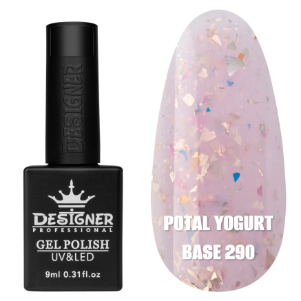 Кольорова база Potal yogurt base 290 Designer (9 мл.) - з кольоровою поталлю