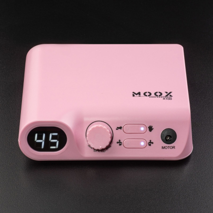 Фрезер Мокс X100 (Рожевий) на 45 000 об/хв. та 70W. для манікюру та педикюру Фрезер Мокс X100 (Рожевий) на 45 000 об/хв. та 70W. для манікюру та педикюру