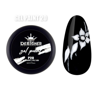 Gel Paint P20 (Білий) 5 мл. - Гель фарба Designer