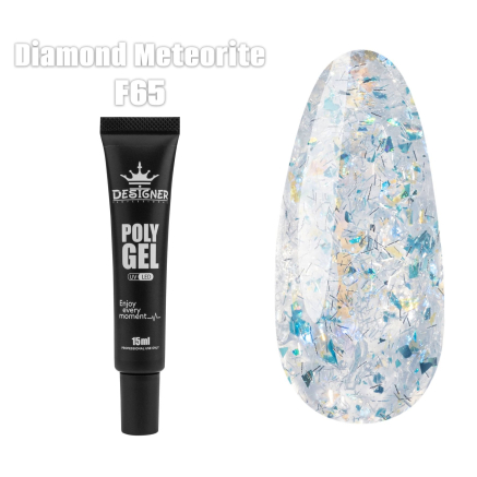 Полігель (15 мл.) Designer F65 Diamond Meteorite
