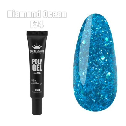Полігель (15 мл.) Designer F74 Diamond Ocean