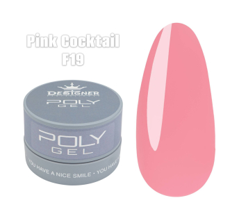 Полігель (30 мл., в банці) Designer F19 Pink Cocktail