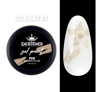Gel Paint P24 (Золоті блискітки) 5 мл. - Гель фарба Designer