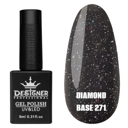 Базове покриття Diamond Base 271 Designer (9 мл.) - с легким світловідбивним ефектом