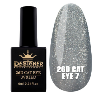 Гель-лак 26D Cat Eye №7, 9 мл., Designer (Котяче око)