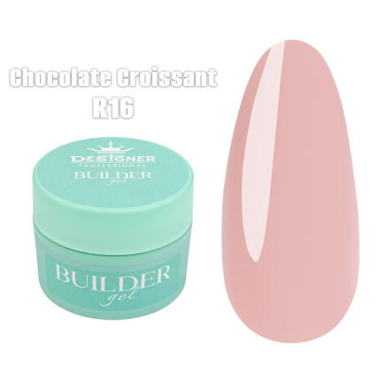 Builder Gel 15 мл., Designer (Моделюючий гель) R16 Chocolate Croissant