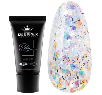 Полигель 30 мл Designer Diamond Lvory №43
