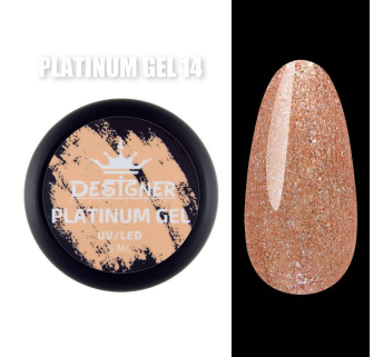 Platinum Gel 5 мл., Designer (Гель с шиммером) - Персиковый №14
