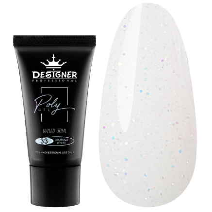 Полігель 30 мл Designer Diamond White №33