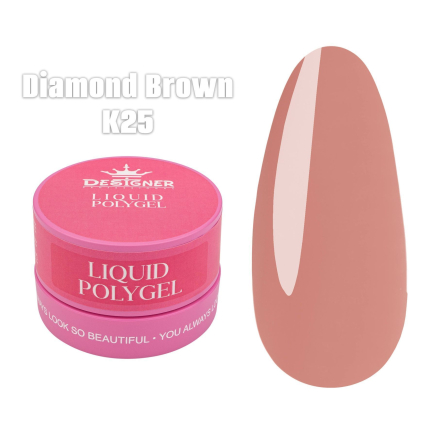 Рідкий полігель (30 мл., в банці) Designer К25 Diamond Brown