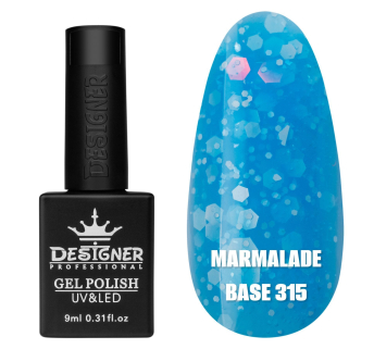 Кольорова база Marmalade base 315 Designer (9 мл.) - з білими конфетті