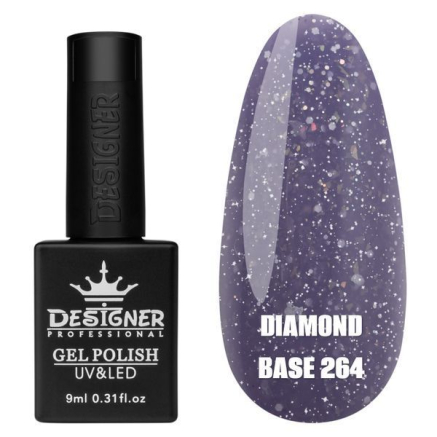 Базове покриття Diamond Base 264 Designer (9 мл.) - с легким світловідбивним ефектом