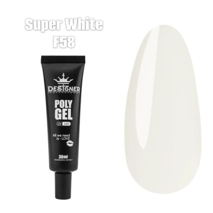 Полігель Super White F58 (30 мл.) Designer