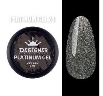 Platinum Gel 5 мл., Designer (Гель з шиммером) - Чорний №24