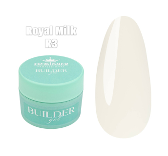 Builder Gel 15 мл., Designer (Моделюючий гель) R3 Royal Milk