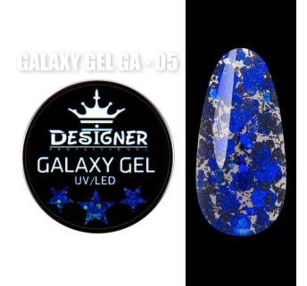 Galaxy Gel 5 мл., Designer (Глиттерный гель) - GA - 05
