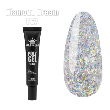 Полігель (15 мл.) Designer F67 Diamond Dream