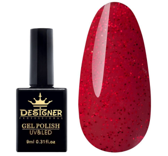 Гель-лак Designer Diamond Kingdom - M334 'Блискучий червоний'
