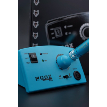 Фрезер Мокс X104 (Light blue) на 45 000 об/хв. та 65W. для манікюру та педикюру Фрезер Мокс X104 (Light blue) на 45 000 об/хв. та 65W. для манікюру та педикюру