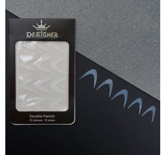 Nail Molds 12шт. (Double french - E) - Силіконові молди різних розмірів для дизайну нігтів та французького манікюру Designer