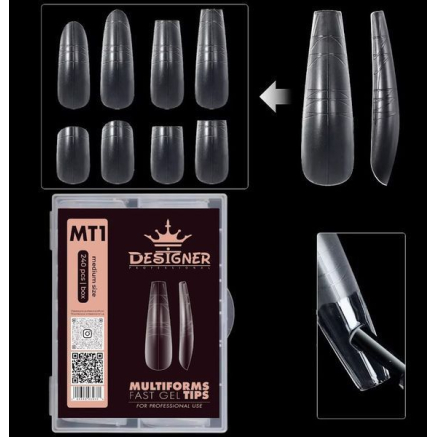 Fast Gel Tips MT1 (Multiforms) - типси гелеві Designer 120 шт/уп