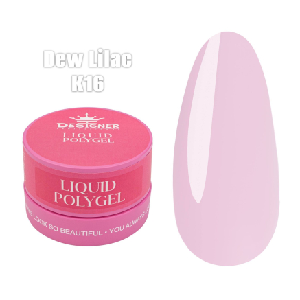 Рідкий полігель (30 мл., в банці) Designer К16 Dew Lilac