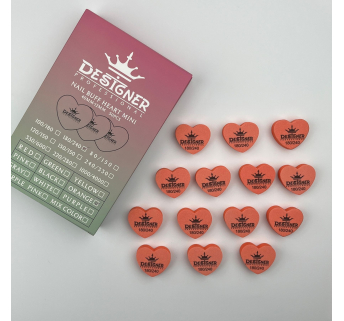 Nail Buff Heart Mini Orange (Оранжевый) 180/240 грит - Designer баф в форме сердечка