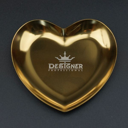 Металевий лоток для інструментів (Золото) 9,3 х9, 3см. 'Серце' Designer - Н