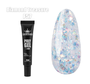Полігель (15 мл.) Designer F57 Diamond Treasure
