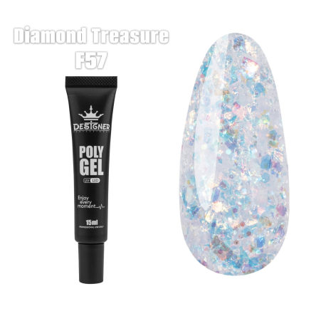 Полігель (15 мл.) Designer F57 Diamond Treasure