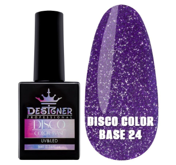 Світловідбивне базове покриття №24 (Фіолетовий), 9 мл. - Disco Color Base Designer