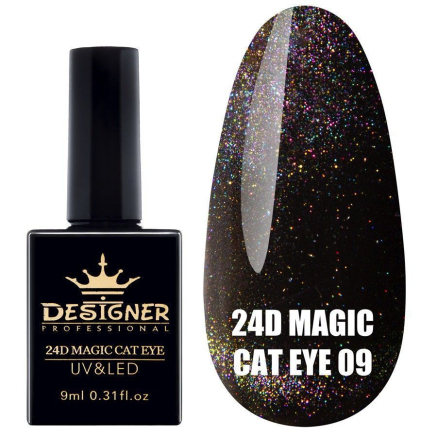 Гель-лак 24D Magic Cat Eye №09, 9 мл., Designer (Котяче око)