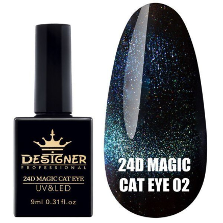 Гель-лак 24D Magic Cat Eye №02, 9 мл., Designer (Котяче око)