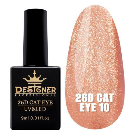 Гель-лак 26D Cat Eye №10, 9 мл., Designer (Котяче око)
