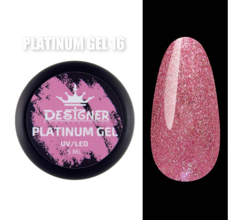Platinum Gel 5 мл., Designer (Гель с шиммером) - Розовый №16