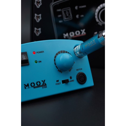 Фрезер Мокс X104 (Light blue) на 45 000 об/хв. та 65W. для манікюру та педикюру Фрезер Мокс X104 (Light blue) на 45 000 об/хв. та 65W. для манікюру та педикюру