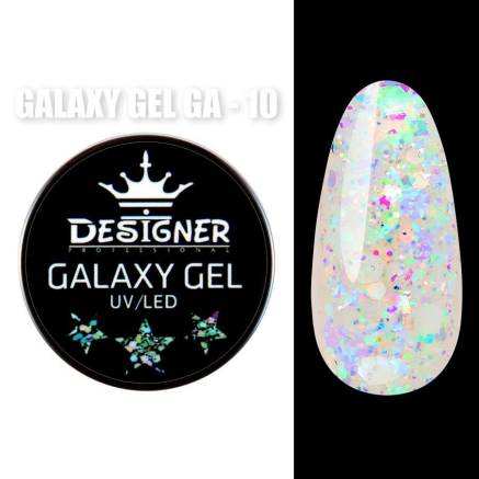 Galaxy Gel 10 мл., Designer (Глітерний гель) - GA - 10