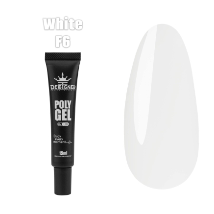 Полігель (15 мл.) Designer F6 White