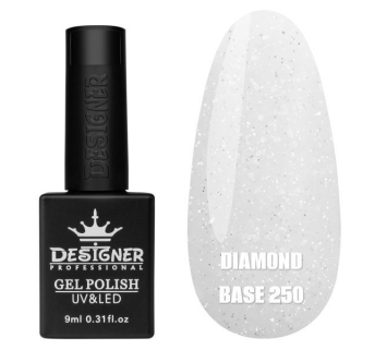 Базове покриття Diamond Base 250 Designer (9 мл.) - с легким світловідбивним ефектом