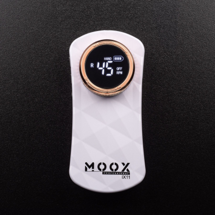Фрезер Мокс IX11 (White) на акуммуляторі 45 000 об/хв. та 35 W. для манікюру та педикюру Фрезер Мокс IX11 (White) на акуммуляторі 45 000 об/хв. та 35 W. для манікюру та педикюру