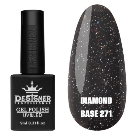 Базове покриття Diamond Base 271 Designer (9 мл.) - с легким світловідбивним ефектом
